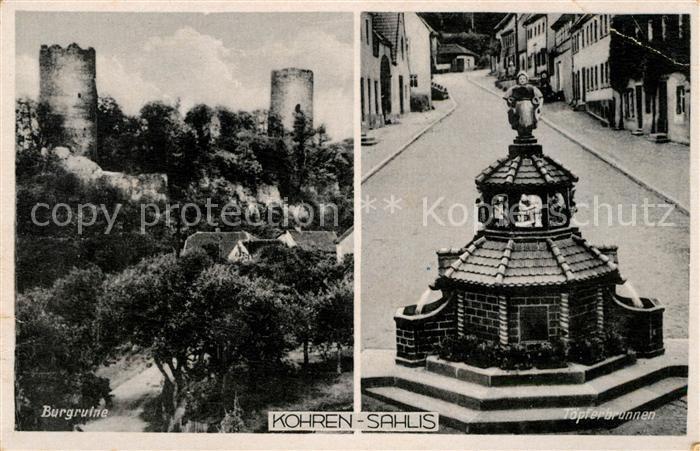 Kohren-Sahlis Burgruine Toepferbrunnen