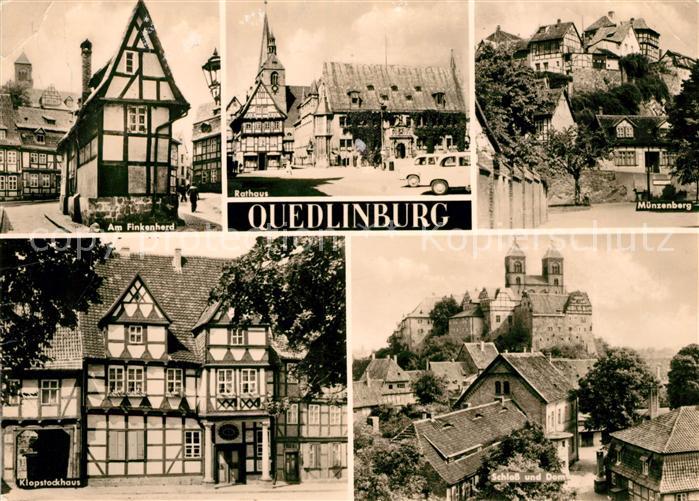 Quedlinburg Harz Finkenherd Klopstockhaus Rathaus Muenzenberg