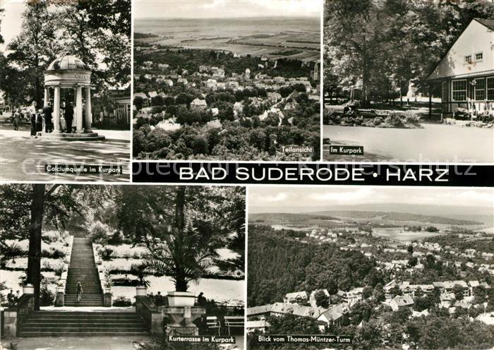 Bad Suderode Kurpark Calciumquelle Kurterrasse