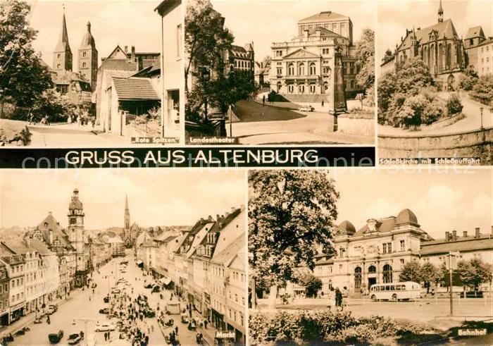 Altenburg Thueringen Landestheater Bahnhof Markt Schlosskirche