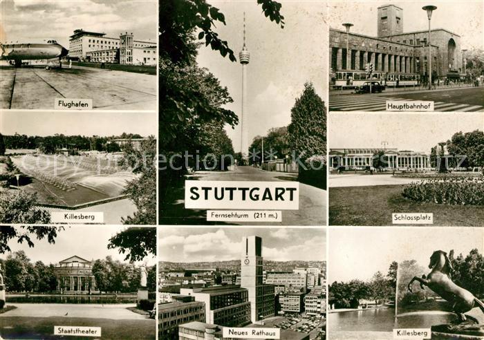 STUTTGART  CITY Flughafen Hauptbahnhof Staatstheater Killesberg