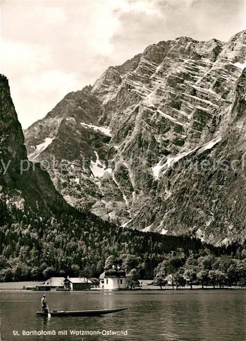 St Bartholomae Koenigssee Watzmann-Ostwand