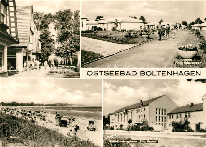 Boltenhagen Ostseebad Erholungsheim Fritz Reuter Strand Mittelweg