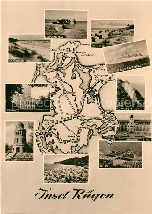 Insel Ruegen Kap Arkona MS Sassnitz Binz Sellin Bergen-Rugard