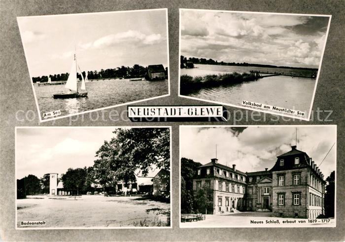 Neustadt-Glewe Schloss Badeanstalt Neustaedter See