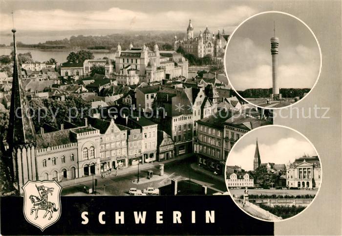 Schwerin Mecklenburg Staatstheater Schloss Fernsehturm