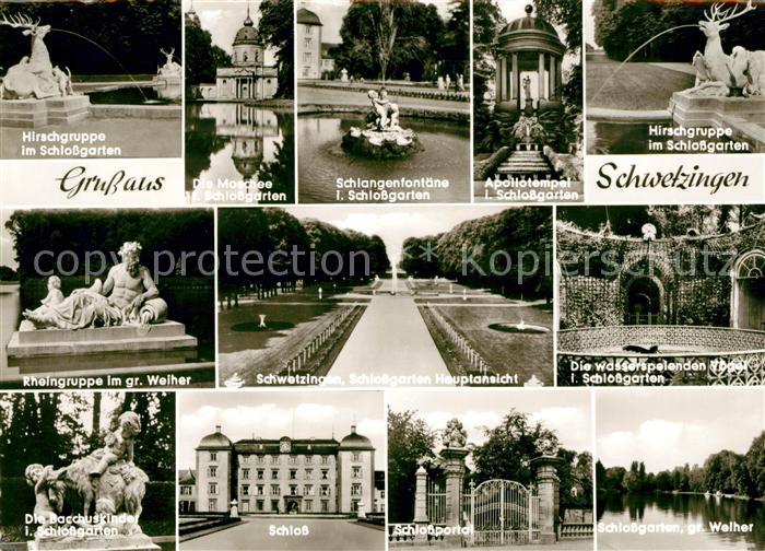 Schwetzingen Schloss Apollotempel Hirschgruppe Moschee