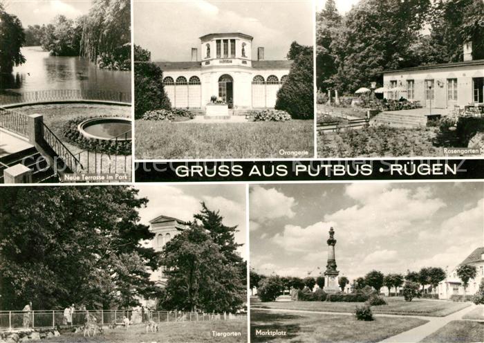 Putbus Ruegen Orangerie Tiergarten Marktplatz