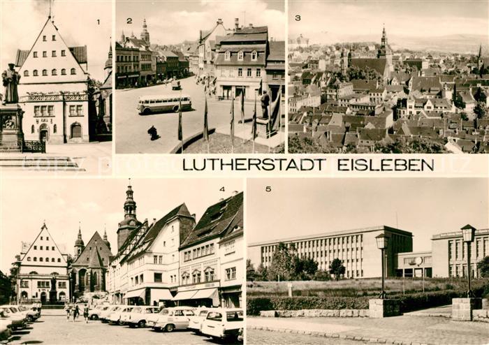 Eisleben Rathaus August-Bebel-Plan Marktplatz Betriebsberufsschule