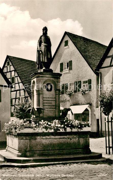 Eschenbach Wolframs Denkmal Brunnen