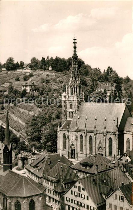 Esslingen Neckar Frauenkirche mit Neckerhalde