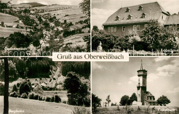 Oberweissbach Gesamtansicht Froebelhaus Bergbahn Froebelturm