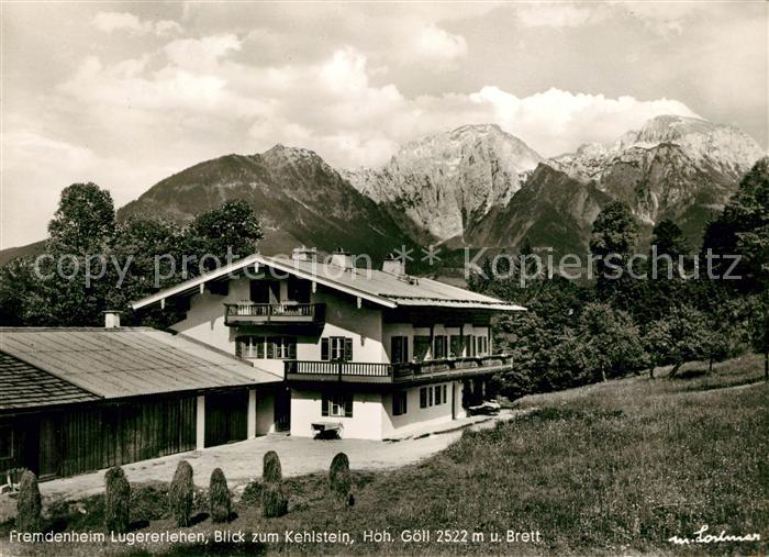 Schoenau Berchtesgaden Fremdenheim Lugererlehen mit Kehlstein Hoh Goell und Bret