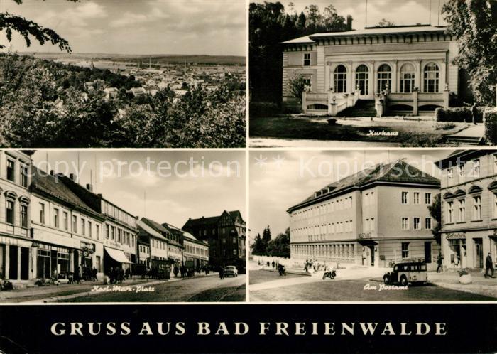 Bad Freienwalde Panorama Kurhaus Karl Marx Platz Postamt