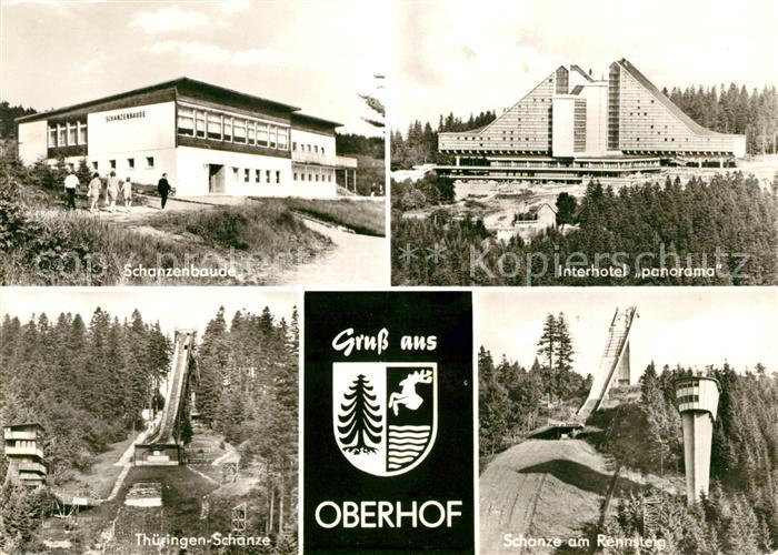 Oberhof Thueringen Schanzenbaude Interhotel Panorama Schanze am Rennsteig