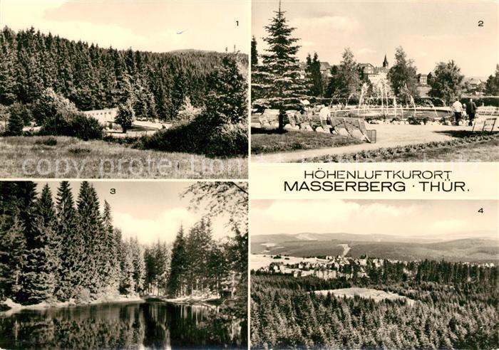 Masserberg Waldschwimmbad Kurpark Teich im Werratal Panorama