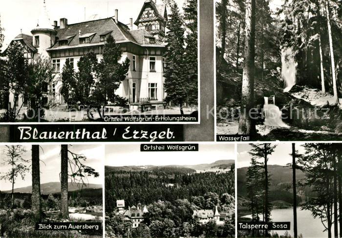 Blauenthal Erzgebirge Erholungsheim Wasserfall Auersbergblick OT Wolfsgruen Tals