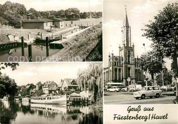 Fuerstenberg Havel Schleuse Havelpartie Kirche
