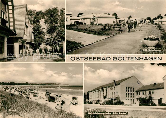 Boltenhagen Ostseebad Mittelweg FDGB Urlauberdorf Strand FDGB Erholungsheim Frit