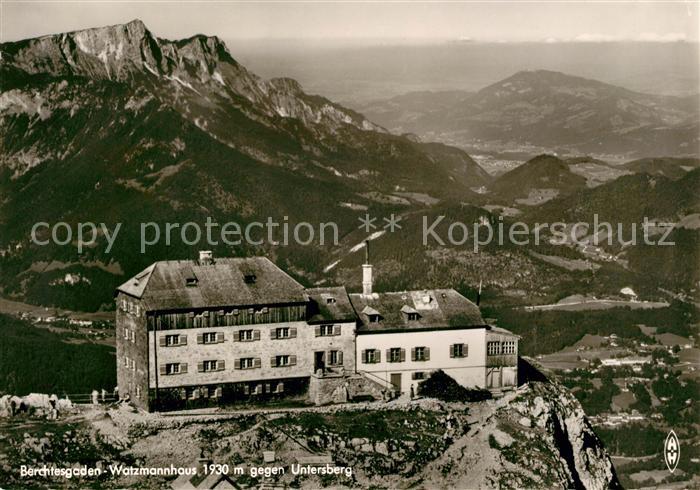 Berchtesgaden Fliegeraufnahme mit Watzmannhaus und Untersberg