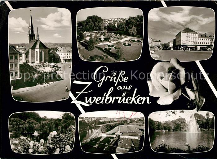 Zweibruecken Kirche Park Teilansichten
