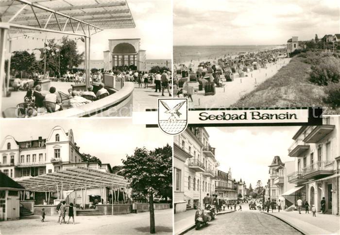 Bansin Ostseebad Strand Konzertpavillon Strassenpartie