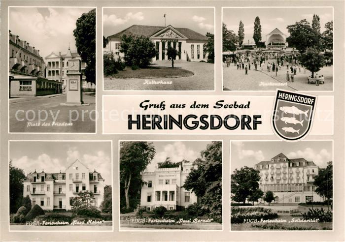 Heringsdorf Ostseebad Usedom Platz des Friedens Kulturhaus Kurkonzert FDGB Erhol