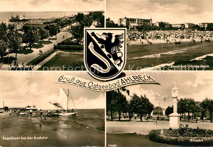Ahlbeck Ostseebad Seebruecke Bernhard Goering Heim Segelboote Kurpark