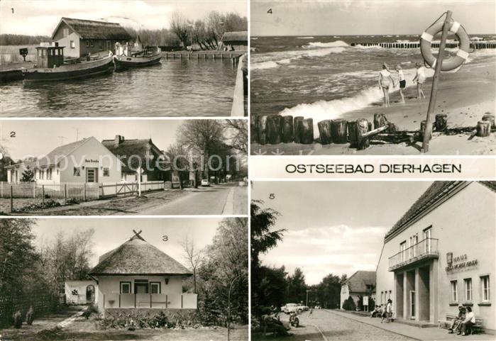 Dierhagen Ostseebad Bootshafen Ortsmotiv Strand FDGB Erholungsheim Ernst Moritz