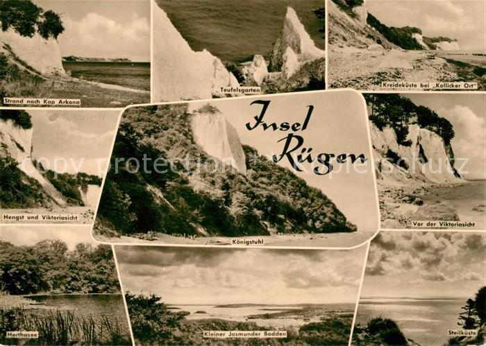 Ruegen Kap Arkona Teufelsgarten Kelliker Ort Kreidekueste Hengst und Viktoriasic