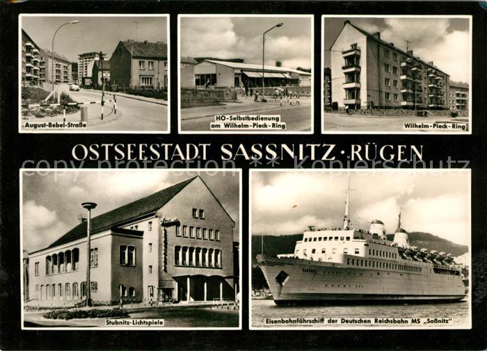 Sassnitz Ostseebad Ruegen Aug Bebel Strasse HO Selbstbedienung Wilh Pieck Ring S