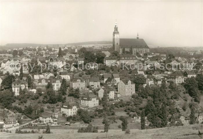 Schneeberg Erzgebirge Stadtblick mit Kirche