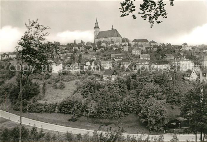 Schneeberg Erzgebirge Stadtblick mit Kirche