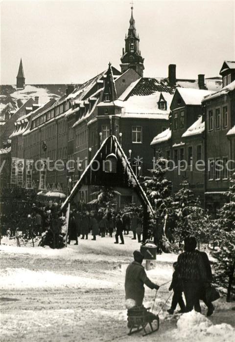 Schneeberg Erzgebirge Wintermotiv