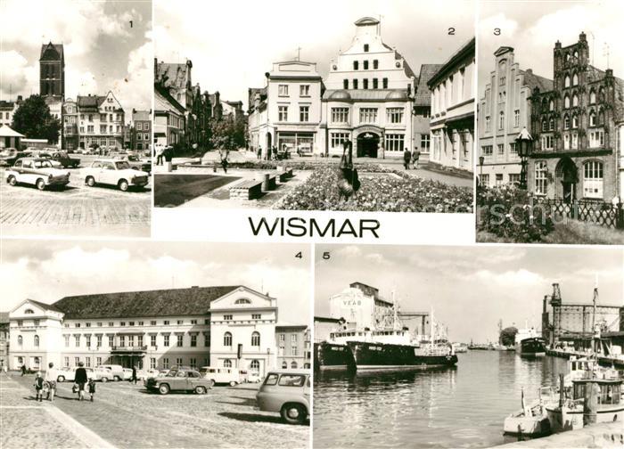 Wismar Mecklenburg Markt Kraemerstrasse Alter Schwede Rathaus Hafen