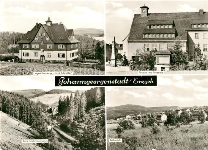 Johanngeorgenstadt Jugendherberge Ernst Schneller Postamt Postsaeule Unterjugel