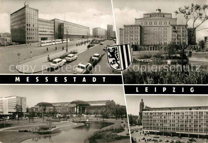 LEIPZIG Sachsen Georgisring Opernhaus Hauptbahnhof und Hotel Stadt Leipzig Messe