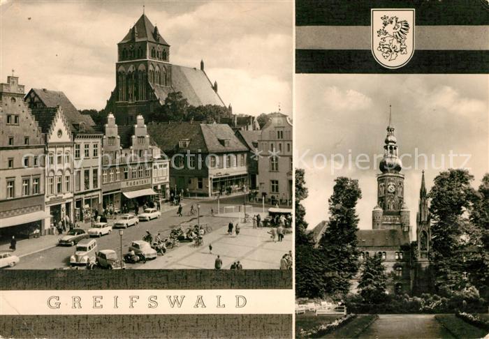 Greifswald Markt und Nikolaikirche