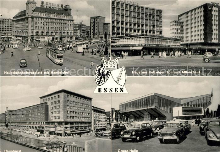Essen Ruhr Hauptbahnhof Haus am Kettwiger Tor Hauptpost Gruga Halle