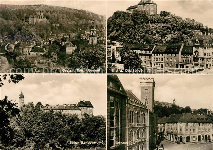 Greiz Thueringen Gesamt Oberes Schloss Rathaus