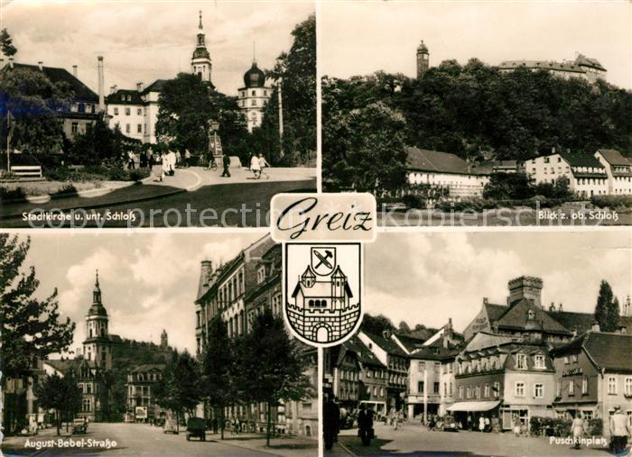 Greiz Thueringen Oberes Schloss Aug Bebel Str Puschkinplatz