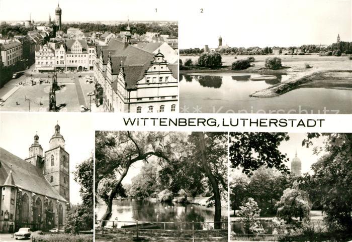 Wittenberg Lutherstadt Marktplatz Schlosskirche Elbbruecke Stadtkirche Schwanent