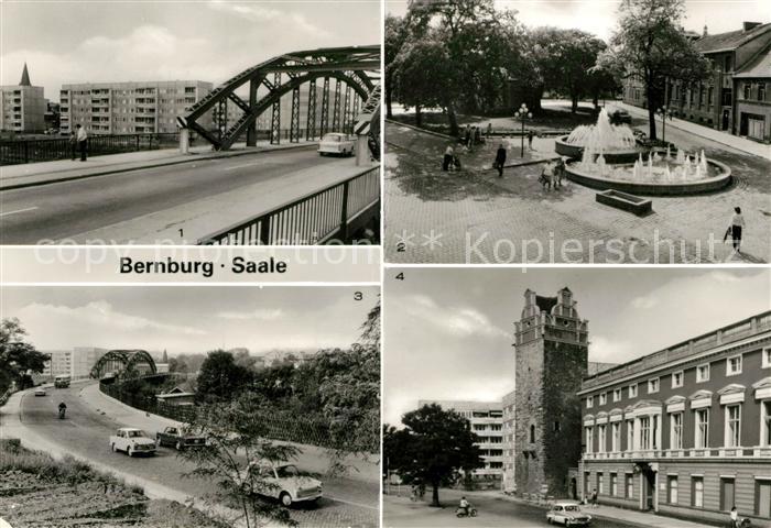 Bernburg Saale Friedensbruecke Lindenplatz Internat fuer Lehrerbildung