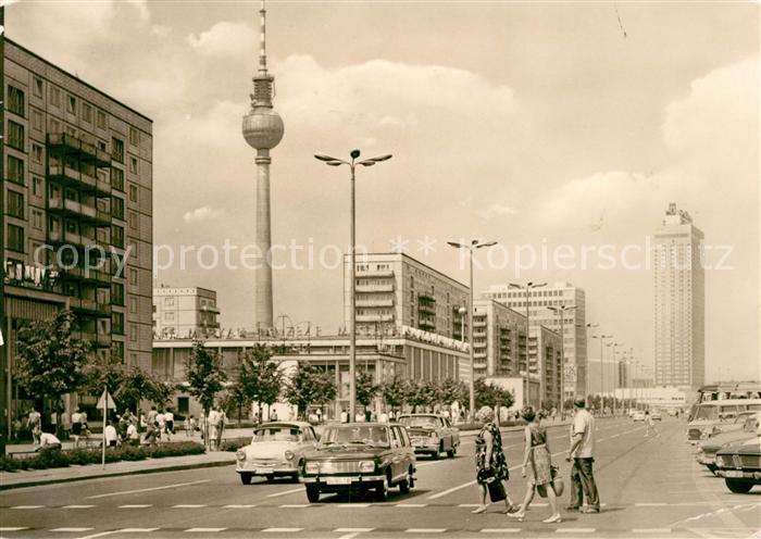 BERLIN  CITY Karl Marx Alle mit Interhotel Stadt Berlin