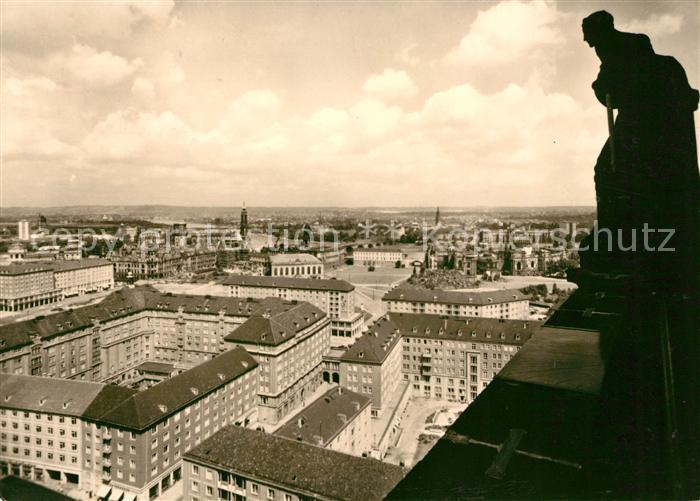 DRESDEN Elbe Blick vom Rathausturm
