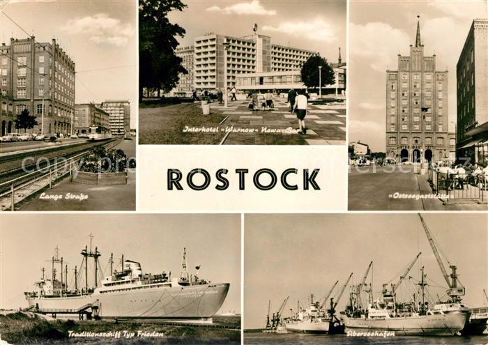 ROSTOCK  CITY Lange Strasse Interhotel Warnow Ostseegaststaetten Traditionsschif