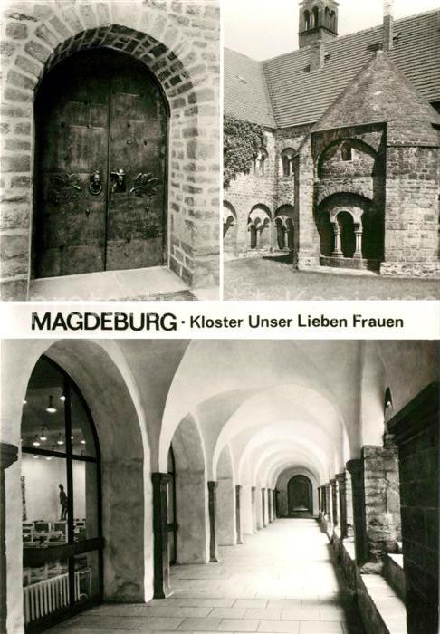 Magdeburg Kloster Unserer Lieben Frauen Eingangstuer Tonsur Kreuzgang Cafe