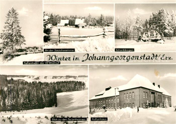 Johanngeorgenstadt Ferienheim der IG Wismut Sauschwemme Schwibbogen Panorama Kul