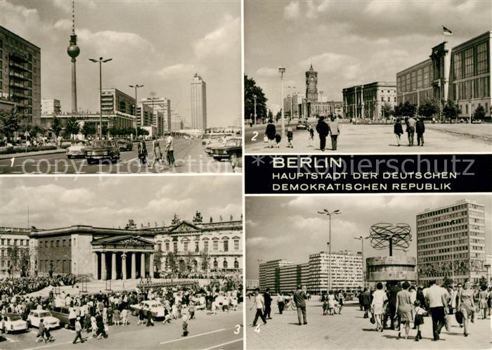 BERLIN  CITY Karl Marx Allee Interhotel Stadt Berlin Staatsratsgebaeude Wachablo