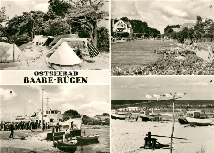 Baabe Ostseebad Ruegen Zeltplatz Strand Dampferanlegestelle Promenade
